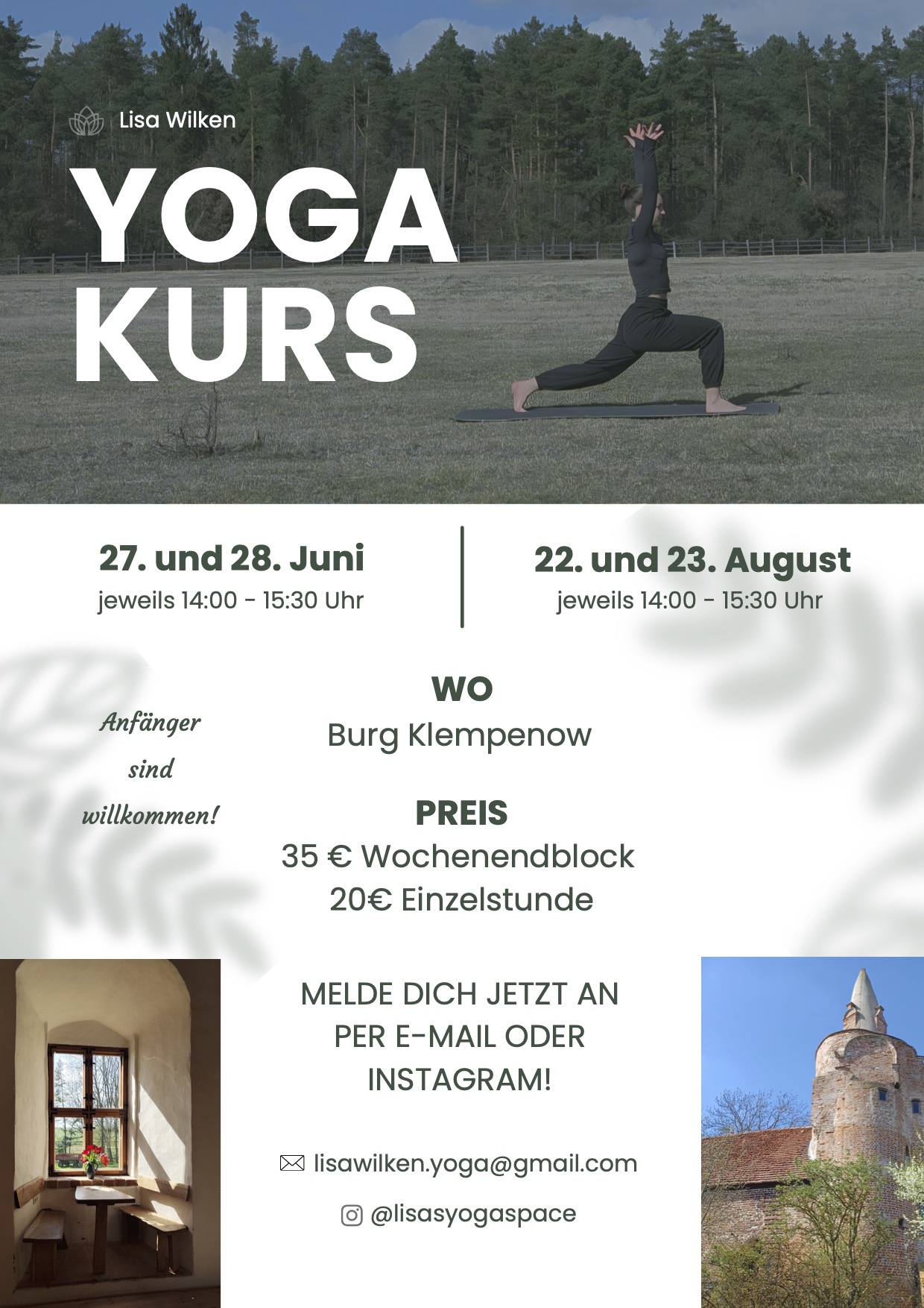 Yoga auf der Burg
