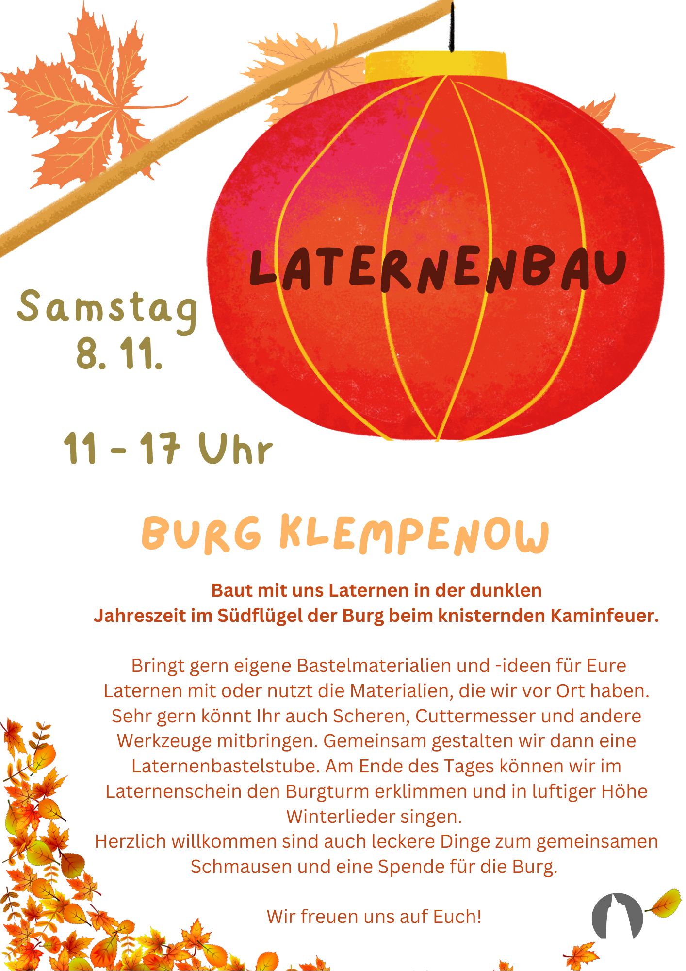 Laternenbau auf Burg Klempenow | Bauspieltag