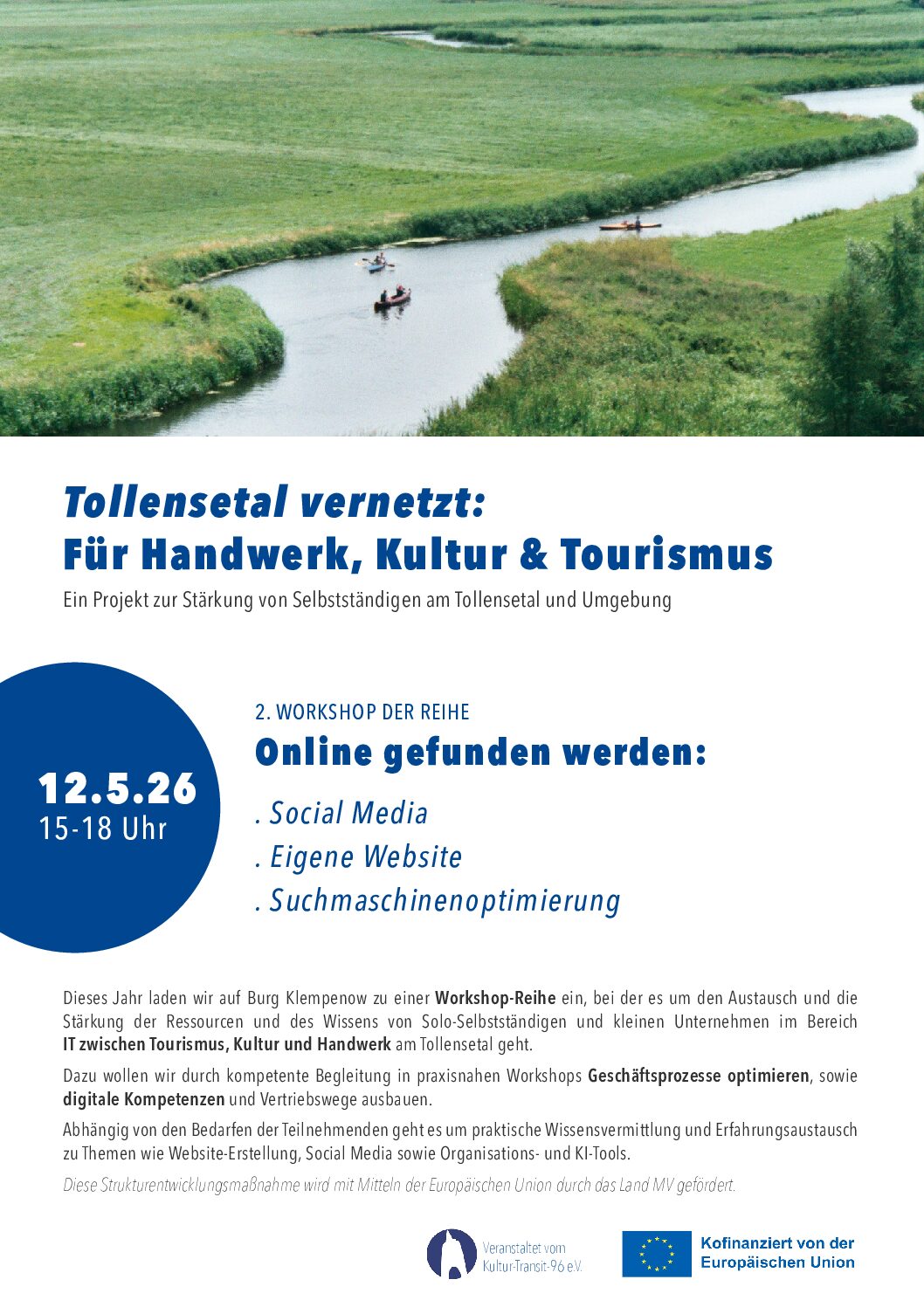 Tollensetal vernetzt: Für Handwerk, Kultur & Tourismus