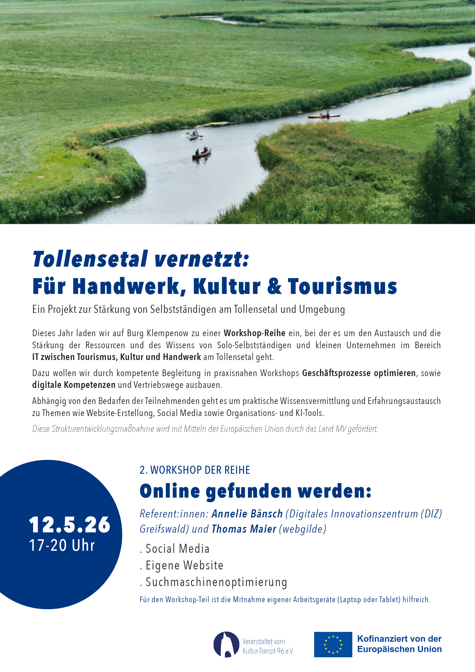 Tollensetal vernetzt: Für Handwerk, Kultur & Tourismus