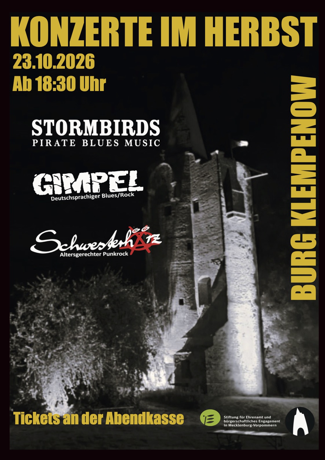 Konzerte im Herbst - mit Schwesterhärz - Gimpel - Stormbirds